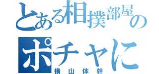 とある相撲部屋のポチャにしき（横山体幹）