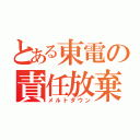 とある東電の責任放棄（メルトダウン）