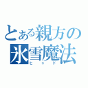 とある親方の氷雪魔法（ヒャド）