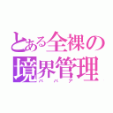 とある全裸の境界管理人（バ　　バ　　ア）