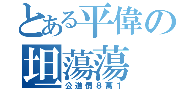 とある平偉の坦蕩蕩（公道價８萬１）