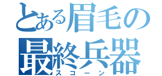 とある眉毛の最終兵器（スコーン）