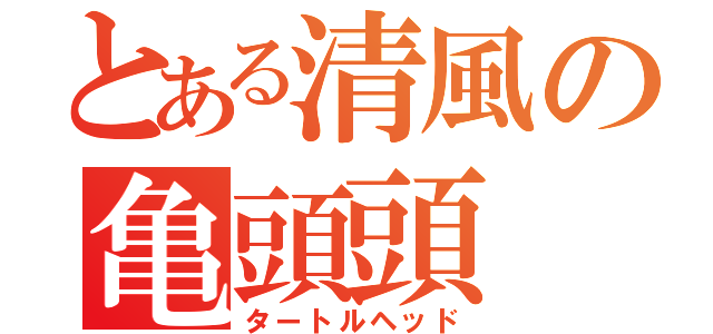 とある清風の亀頭頭（タートルヘッド）