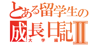 とある留学生の成長日記Ⅱ（大学編）