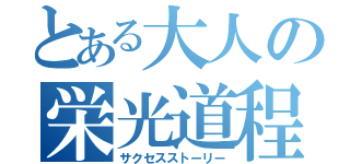 とある大人の栄光道程（サクセスストーリー）