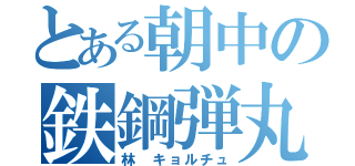 とある朝中の鉄鋼弾丸（林 キョルチュ）