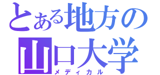 とある地方の山口大学（メディカル）