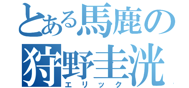 とある馬鹿の狩野圭洸（エリック）