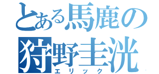 とある馬鹿の狩野圭洸（エリック）