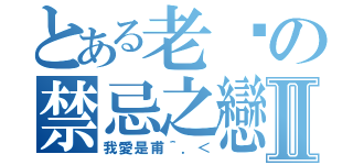 とある老爹の禁忌之戀Ⅱ（我愛是甫＾．＜）