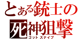 とある銃士の死神狙撃（ゴットスナイプ）