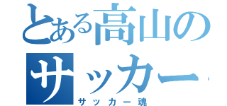 とある高山のサッカー（サッカー魂）