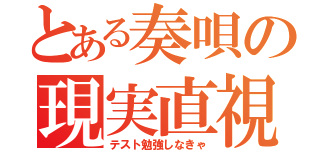 とある奏唄の現実直視（テスト勉強しなきゃ）