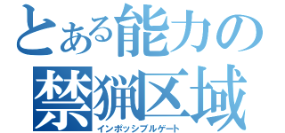 とある能力の禁猟区域（インポッシブルゲート）