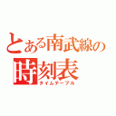 とある南武線の時刻表（タイムテーブル）