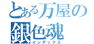 とある万屋の銀色魂（インデックス）