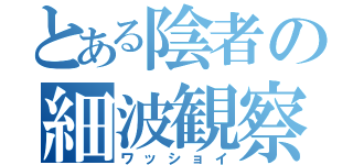 とある陰者の細波観察（ワッショイ）