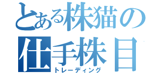 とある株猫の仕手株目録（トレーディング）