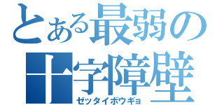 とある最弱の十字障壁（ゼッタイボウギョ）