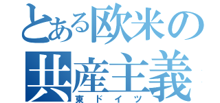 とある欧米の共産主義（東ドイツ）