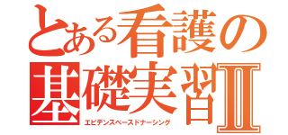 とある看護の基礎実習Ⅱ（エビデンスベースドナーシング）