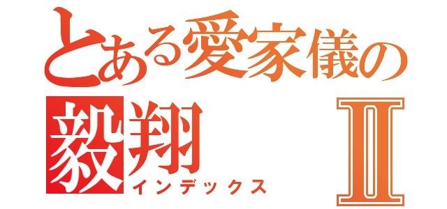 とある愛家儀の毅翔Ⅱ（インデックス）