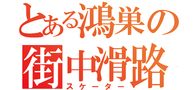 とある鴻巣の街中滑路（スケーター）