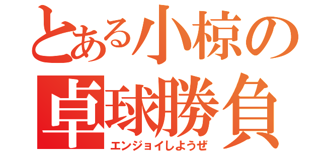 とある小椋の卓球勝負（エンジョイしようぜ）