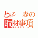 とある 森の取材事項（スポットライト）