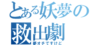 とある妖夢の救出劇（夢オチですけど）