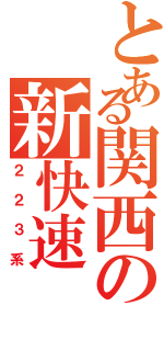 とある関西の新快速Ⅱ（２２３系）