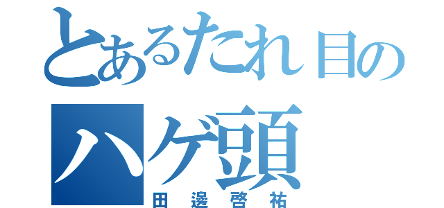 とあるたれ目のハゲ頭（田邊啓祐）