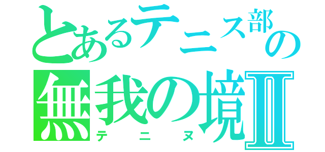 とあるテニス部部長の無我の境地Ⅱ（テニヌ）