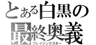 とある白黒の最終奥義（ブレイジングスター）