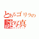 とあるゴリラの謎写真（クソツイート）