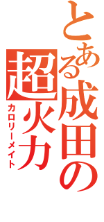 とある成田の超火力（カロリーメイト）