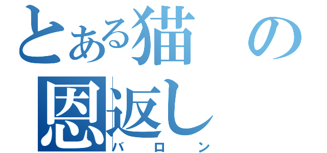 とある猫の恩返し（バロン）