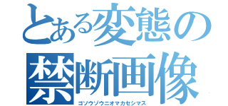 とある変態の禁断画像（ゴソウゾウニオマカセシマス）