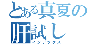 とある真夏の肝試し（インデックス）