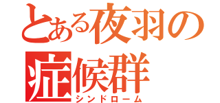 とある夜羽の症候群（シンドローム）