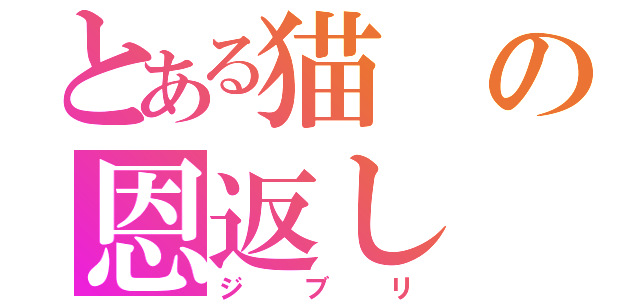 とある猫の恩返し（ジブリ）