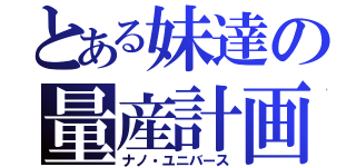 とある妹達の量産計画（ナノ・ユニバース）