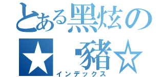 とある黑炫の★傻豬☆（インデックス）