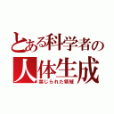 とある科学者の人体生成（禁じられた領域）