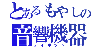 とあるもやしの音響機器（アイポッド）