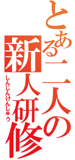 とある二人の新人研修（しんじんけんしゅう）