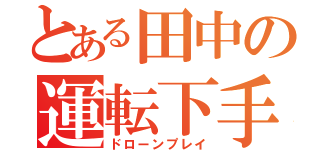 とある田中の運転下手（ドローンプレイ）