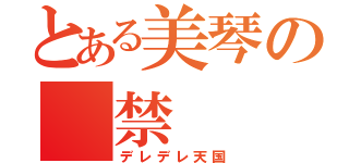 とある美琴の 禁  書目録（デレデレ天国）