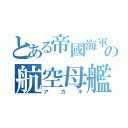 とある帝國海軍の航空母艦（アカギ）