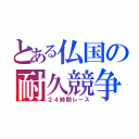 とある仏国の耐久競争（２４時間レース）